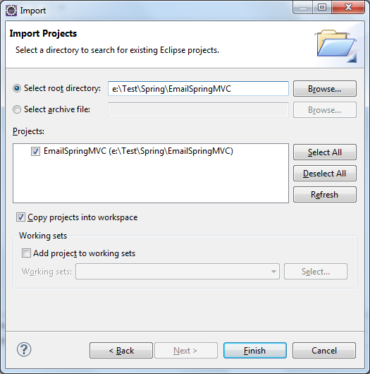 How to import existing Java projects into Eclipse workspace